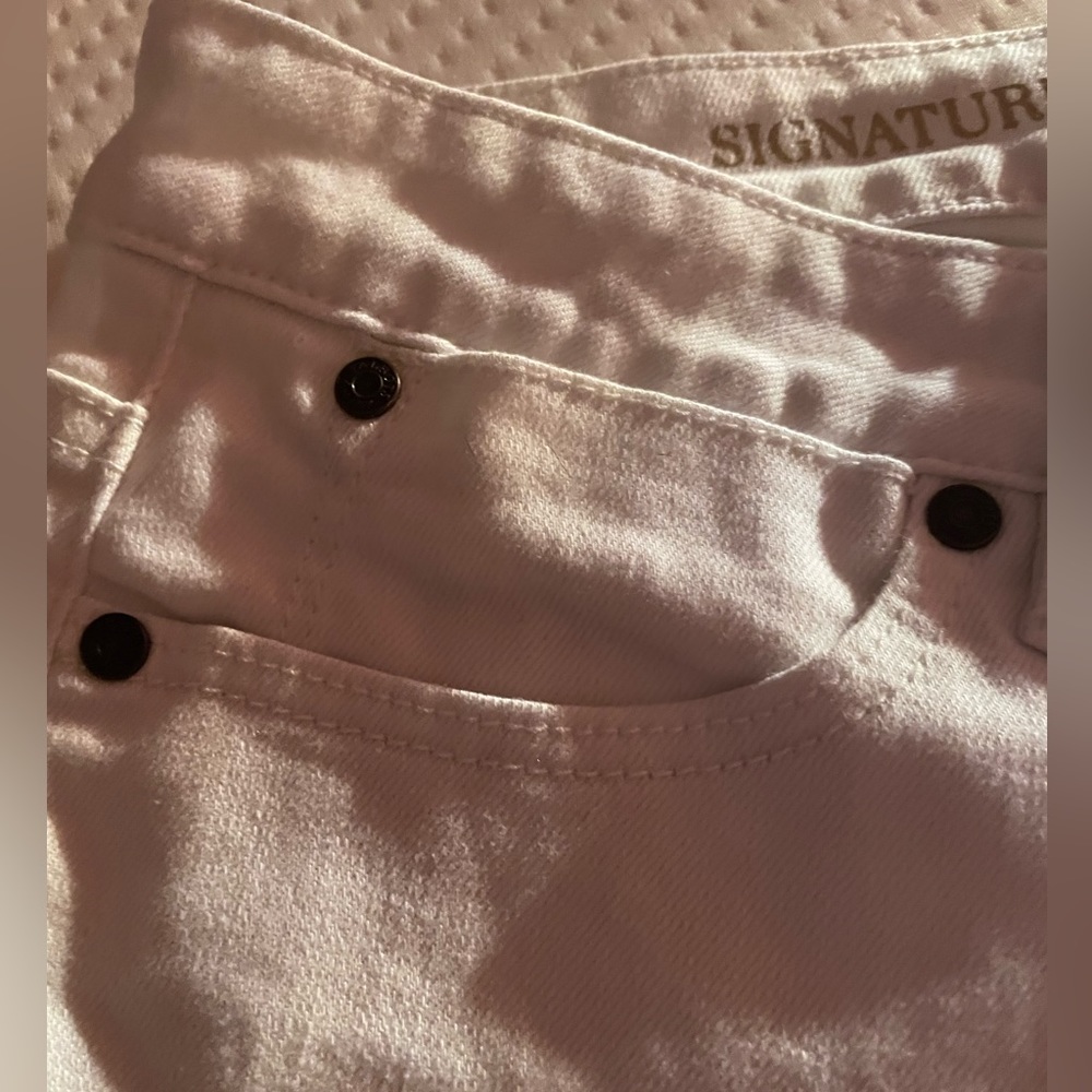 Talbots Signature crop white jean size 14